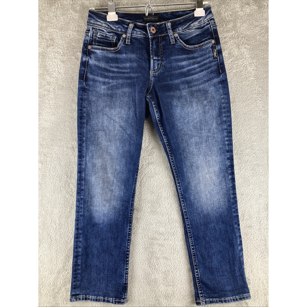 Silver Jeans Women's Blue Ankle & Cropped Jeans